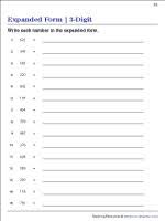 expanded form worksheets