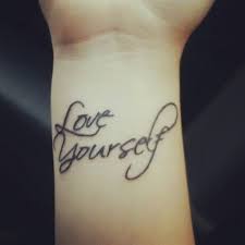 The crying eye represents a bit of her vulnerability and the whole design was inked on november 3, 2016 by talented artist london reese. Love Yourself Tattoo Quotes Quotesgram