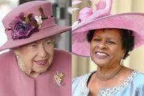 ANGUKO LA BIBI QUEEN ELIZABETH WA UK. #PichaLinaanza Picha linaanzia kisiwa  cha Barbados anakotokea RIHANNA kipenzi cha mashabiki wa mziki duniani