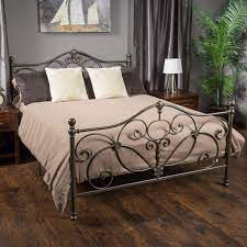 Find a platform bed to give your space a chic new look. Kelford Champagne Iron Metal Bed Frame King Size