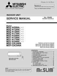 service manual indoor unit no ob450