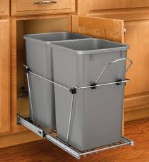 Don't worry about the type of trash bags you use either, because this wastebasket can accommodate any brand or style of tall kitchen trash bags. New 27 Qt Under Cabinet Pull Out Trash Can 2 Bin Waste Garbage Kitchen Container Revashelf Recyclebins Rev A Shelf Waste Container Shelves