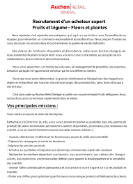 Auchan Recrutement D Un Acheteur Expert Fruits Et Facebook