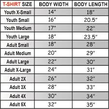 Youth Extra Small Shirt Size Chart Coolmine Community School