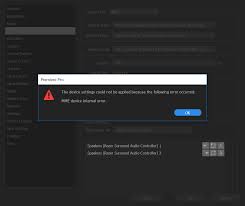Balik ke permasalahan, penyebab suara tidak muncul di adobe premiere pro memang ada beberapa hal. Solved Mme Device Internal Error Adobe Support Community 9479230