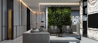 A predominantly white space punctuated by black and grey is a classic minimalist look. Inspiring Minimalist Luxurious House By Yodezeen