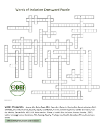 Math crossword puzzles make it fun for students to review addition, subtraction, multiplication, and division. Words Of Inclusion Crossword Puzzle Spring 2019 Office Of Diversity Equity And Inclusion