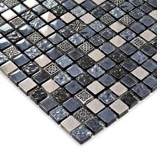 Glass mosaic tile is a popular choice for enhancing kitchens, bathrooms, and living rooms because of their luminosity and modern styling. Black Glass Tile Silver Glass Mosaic Tiles Crystal Glass Tile Kitchen Backsplash Wall Tiles Hm0017 Mosaic Tiles Mosaic Glass Glass Mosaic Tiles