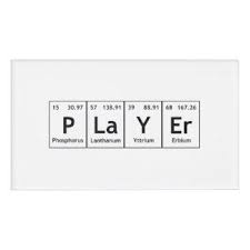 Player Periodic Table Elements Word Chemistry Name Tag Periodic Table Words Science Stickers Words