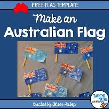 This Is A Simple Activity Where Children Make Their Own Australian Flag All Instructions And Outlines Are Included Also I Australian Flags Flag Flag Template