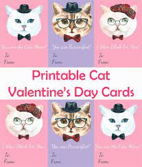 Download Printable Cat Valentine S Day Cards Cat Valentines Valentines Day Cat Valentine Day Cards