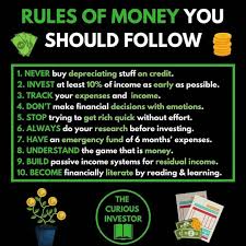The Rules Of Financial Success What S Your Opinion Are You Going To Implement Any Of These Rules Money Management Advice Investing Money Financial Quotes