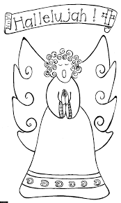 Icons.small sized clipart for mailing. Angel Singing Hallelujah Coloring Page For Kids Printable Angel Coloring Pages Christmas Coloring Pages Coloring Pages For Kids