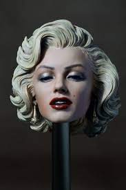 1 6 Scale Female Head Marilyn Monroe Head Sculpt Gentlemen Prefer Female Beauty Headplay For Jiaodoll Ht Body Figures Sculpting Sculpture Head Body Figure