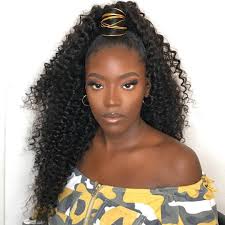 Bomb High Ponytail Use Hair Bundles Dsoarhair Queens Backtoschoolhairstyle Curlyha Weave Ponytail Hairstyles High Ponytail Hairstyles Natural Hair Styles