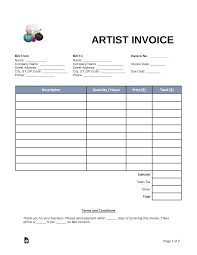 free blank invoice templates 30 pdf eforms