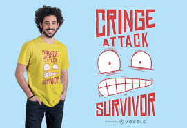 How to use cringe in a sentence. Cringe Attack T Shirt Design Vektor Download