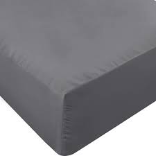 Linen fitted sheet in light gray color. Amazon Com Utopia Bedding Fitted Sheet Soft Brushed Microfiber Deep Pockets Shrinkage And Fade Resistant Easy Care 1 Fitted Sheet Only Queen Grey Home Kitchen