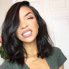 Kim K Inspired 2015 Grammy Medium Wavy Side Parted Full Lace Human Hair Lob Medium Hair Styles Front Lace Wigs Human Hair Wig Hairstyles