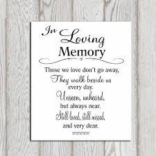  Wedding Memorial Table In Loving Memory Printable Memorial Etsy In Loving Memory Quotes Memories Quotes Mother Nature Quotes