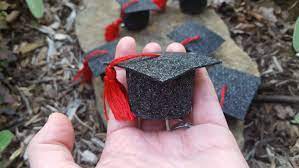 Mini Graduation Cap Hair Clip Tiny Grad Hat Mini Glitter Grad Cap Graduation Gift Graduation Hair Graduation Hairstyles With Cap Cap Hair Grad Hat