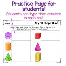 3d cartoon house shape 2 model. 3d Shapes Practice Powerpoint Distance Learning Powerpoint Tpt