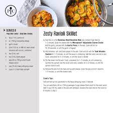 Post Recipe Zesty Ravioli Skillet Steps Usca Jpg Pampered Chef Recipes Italian Recipes Recipe For Mom