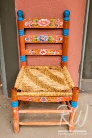 Chairs Design Metal Lightbluechairs Egg Rattan Chairs Dinnerchairsindustrial In 2020 Hand Painted Chairs Mexican Furniture Mexican Home Decor