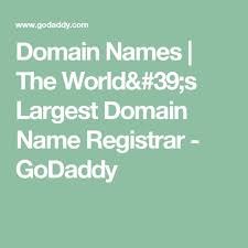 Domain Names The World 39 S Largest Domain Name Registrar Godaddy Godaddy Online Marketing Great Words