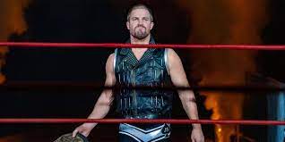 I'm not even sure he needs one … amell clearly doesn't need to wear much of anything in order to prove his strength. Stephen Amell Sports Full Wrestler Costume In New Heels Image