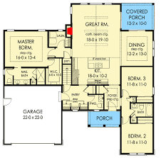 Master bedroom suites with spa style bathrooms. Plan 790030glv Inviting 3 Bedroom Open Concept Craftsman Ranch Home Plan Ranch Home Floor Plans Floor Plans Ranch Craftsman Ranch