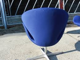 Jen's chairs had good strong bones, so we continued on the same path of removing the current fabric, which by the way is attached with millions of small staples. Swan Chair Reupholstery Hill Upholstery Design