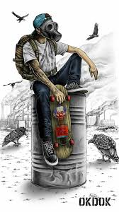 Sie wollen ihre wände individuell gestalten? Graffiti Skater Graffiti Tapete Grafiken Vintage Psychedelische Zeichnungen