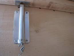 Stainless steel latch sliding door lock for sliding barn wood door privacy gate. Chain Bolt Storage Shed Door Locks Jamaica Cottage Shop