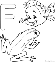 To download our free coloring pages, click on the frog page you'd like to color. F Is For Fish And Frog Coloring Page Coloringall