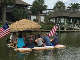 Picnic Table Float Complete With Coolers And Trolling Motor Clever Floating Picnic Table Diy Picnic Table Floating Pontoon