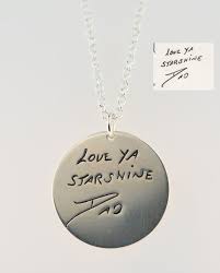 Handwriting Signature Keepsake Engraved Necklace In Sterling Silver Up To 15 Letters Personalized Jewelry Engraved Handwriting Engraved Necklace