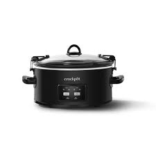 In order for your food to cook evenly, your slow cooker should be filled at least half full but not over ¾ full. Crock Pot 6qt Programmable Cook Carry Slow Cooker Black Sccpvlf605 B Target