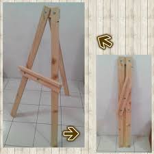 Folding Easel Stand Made From Pallet Easy Carry Storage Diy Easel Art Easel Wood Easel