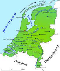 Der bau der militärsicherungswachen und der städte, einschließlich. Landkarte Niederlande Lander Niederlande Goruma