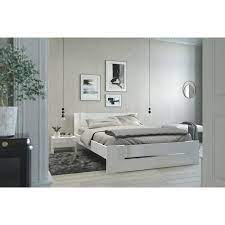 Lit 90×190 cm, lit 120×190 cm, lit 140×190 cm, lit 160×200 cm. Eden Lit Adulte Contemporain Decor Blanc Et Blanc Brillant L 140 X L 190 Cm Achat Vente Structure De Lit Eden Lit Adulte Blanc Cdiscount