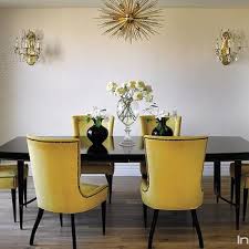 In modern times it is usually adjacent to the kitchen for convenience in serving, although in medieval times it was often on an entirely different floor level. Contemporary Yellow And Black Dining Rooms Design Ideas