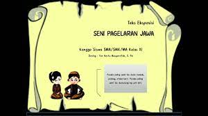 Maybe you would like to learn more about one of these? Materi Seni Pagelaran Jawa Teks Eksposisi Bahasa Jawa Kelas Xi Sma Smk Ma Youtube
