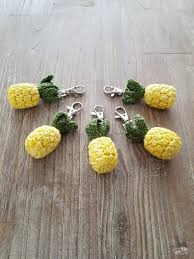 Gratis Patroon Zomers Ananasje Gratisanleitung Pineapple Keychain Crochet Ananas Modele Crochet Gratuit Modeles De Crochet