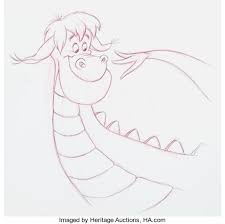 Pete S Dragon Preliminary Vhs Box Cover Drawing Walt Disney Lot 14127 Heritage Auctions