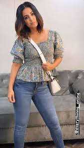 Pin By Zeyd Ladha On Hina Khan In 2020 Bell Bottom Jeans Fashion Heena Khan