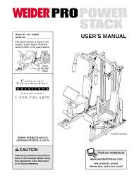Weider 831 159830 Home Gym User Manual Manualzz Com