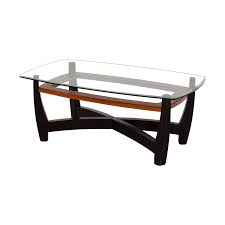 Coffee tables dining room chair wayfair, furniture flyer, angle, kitchen, furniture png. 76 Off Raymour Flanigan Raymour Flanigan Rectangular Glass Top And Wood Coffee Table Tables