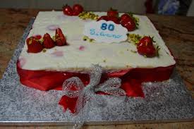 Torta Giardino Di Fragole Per Festeggiare Gli 80 Anni Di Mio Suocero Silvano Dolci Torte Fragole