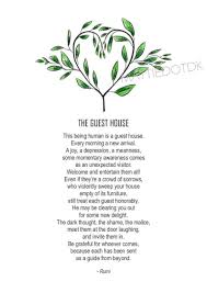 The Guest House By Rumi Favourite Poem Natural Living Etsy In 2021 The Guest House Rumi Rumi Uplifting Poems